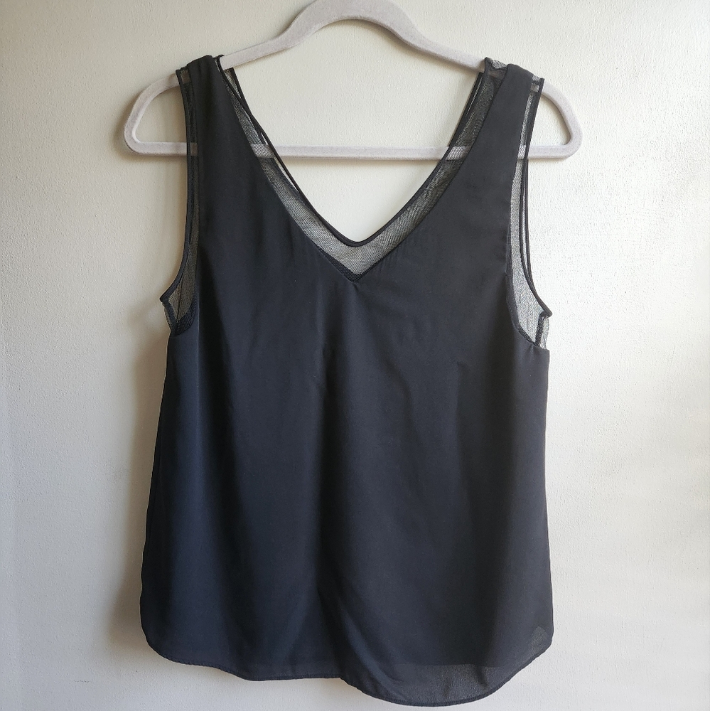 Babaton Sheer V Neck Tank Camisole Top